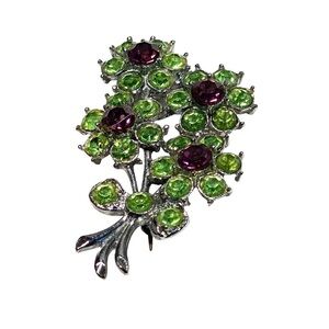 Holiday Xmas Tree Vintage Brooch